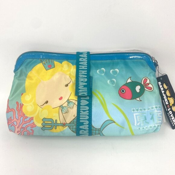 Harajuku Lovers x Sephora G of the Sea Kiss Clamshell Organizer Cosmetic Bag - Picture 3 of 11